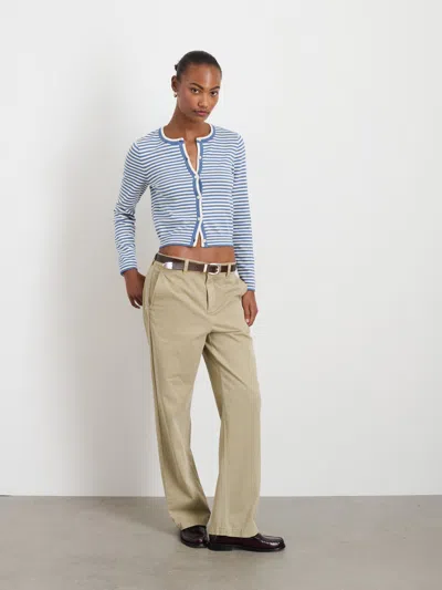 Alex Mill Albertina Cardigan In Azure/ivory
