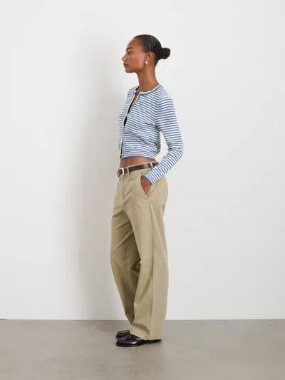 Alex Mill Albertina Cardigan In Azure/ivory