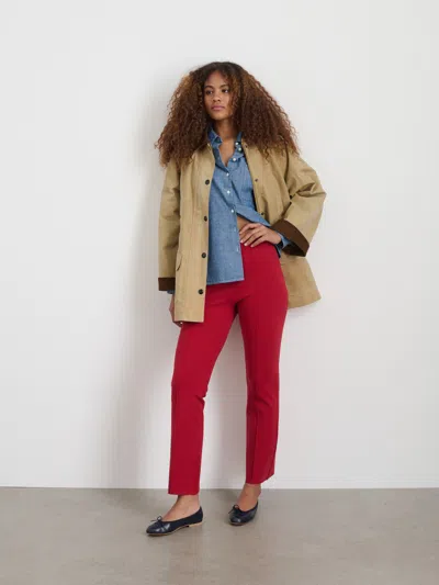 Alex Mill Cropped Iykyk Pant In Red