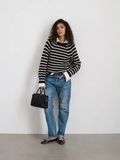 Alex Mill Amalie Sweater In Stripe In Navy/white