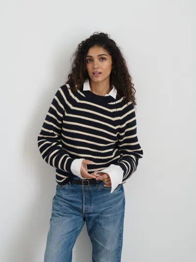Alex Mill Amalie Sweater In Stripe In Navy/white