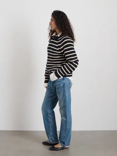 Alex Mill Amalie Sweater In Stripe In Navy/white