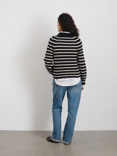 Alex Mill Amalie Sweater In Stripe In Navy/white