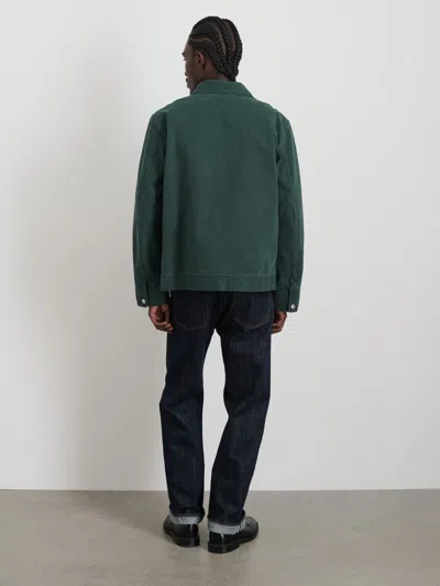 Alex Mill Garment Dyed Zip Work Jacket In Canvas In Pine Grove