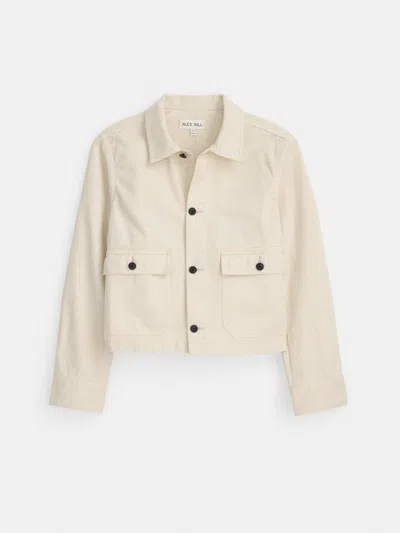 Alex Mill Marfa Work Jacket In Herringbone In Off White