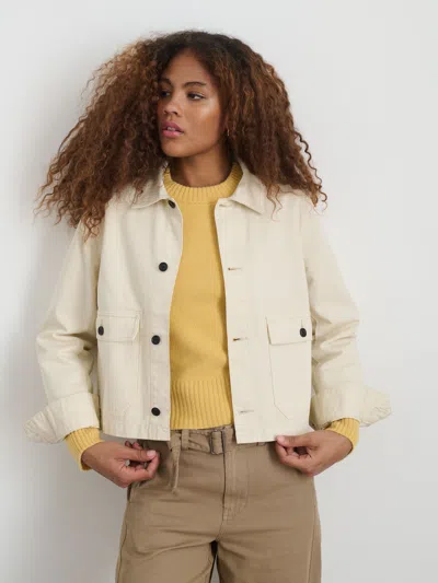 Alex Mill Marfa Work Jacket In Herringbone In Off White