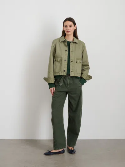 Alex Mill Marfa Work Jacket In Herringbone In Vintage Olive