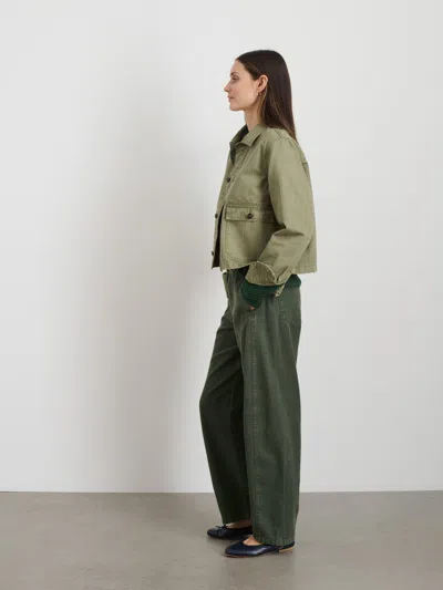 Alex Mill Marfa Work Jacket In Herringbone In Vintage Olive