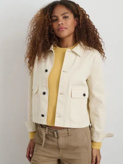 Alex Mill Marfa Work Jacket In Herringbone In Off White