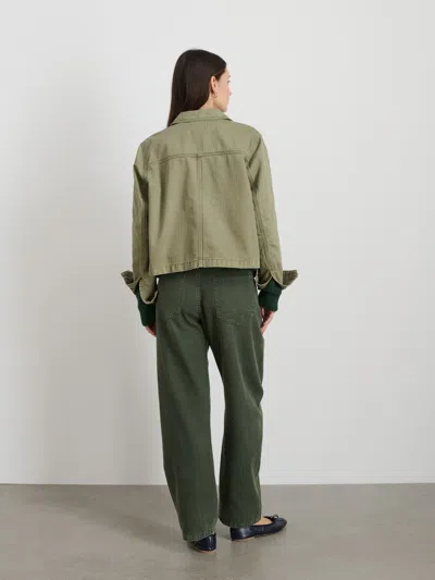Alex Mill Marfa Work Jacket In Herringbone In Vintage Olive