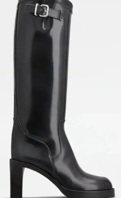 Tod's Biker Boot With Square Heel In Multicolor