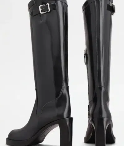 Tod's Biker Boot With Square Heel In Multicolor