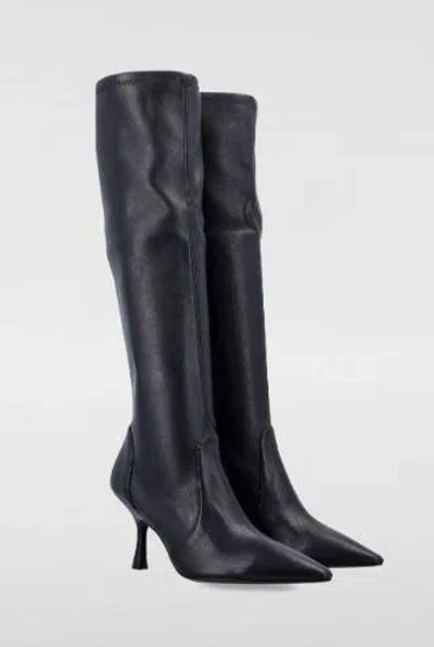 Stuart Weitzman Woman Knee Boots Black Size 10.5 Soft Leather In Multicolor
