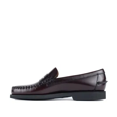 Sebago Rounded Toe Slip-on Moccasins With Smooth Leather Finish In Brown