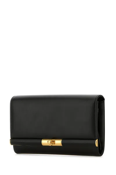 Dolce & Gabbana Black Leather Marlene Clutch