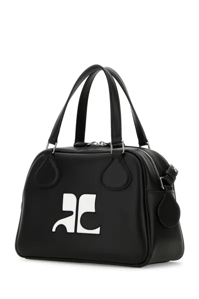 Courrèges Reedition Structured Leather Handbag With Top Handles