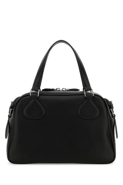 Courrèges Reedition Structured Leather Handbag With Top Handles