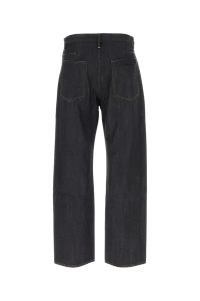 Jil Sander Blue Jeans With Belt Loops And Logo Patch On The Rear In Denim Man In Blue