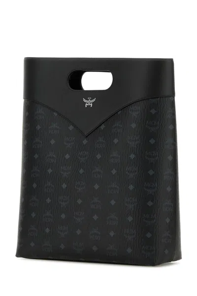 Mcm Monogram Canvas Tote Bag With Cut-out Handles