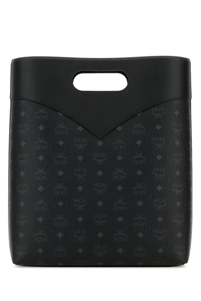 Mcm Monogram Canvas Tote Bag With Cut-out Handles