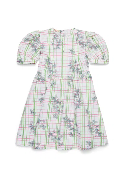 Marni Abito In Popeline Allover Greenhouse In White