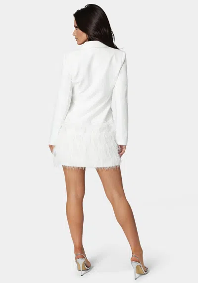 Bebe Donna Ricco Blazer Mini Dress In White