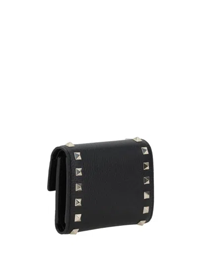 Valentino Rockstud Wallet In Black
