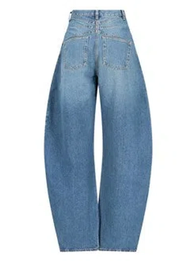 Alaïa Wide Leg Trousers Belt Loops In Blue