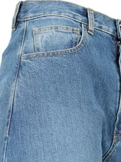 Alaïa Wide Leg Trousers Belt Loops In Blue