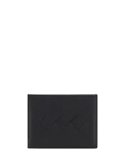 Bottega Veneta Men Leather Card Holder In Multicolor