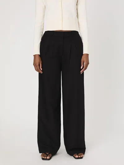 French Connection Harrie Wide Leg Suit Pants In Black In Black