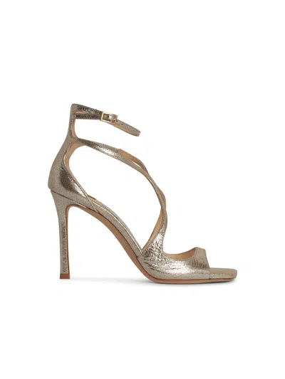 Jimmy Choo Metallic Finish Strappy High-heeled Sandals In Metallic
