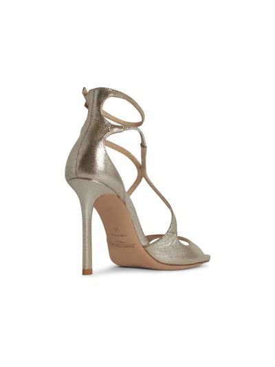 Jimmy Choo Metallic Finish Strappy High-heeled Sandals In Metallic