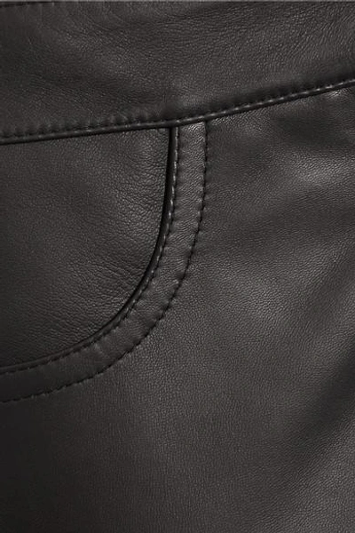 Shop Loewe Leather Flared Pants