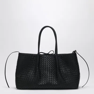Bottega Veneta Pinacoteca Reversible Intrecciato Leather Tote In Black