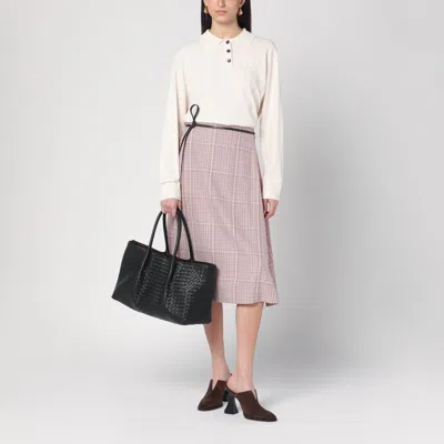 Bottega Veneta Pinacoteca Reversible Intrecciato Leather Tote In Black