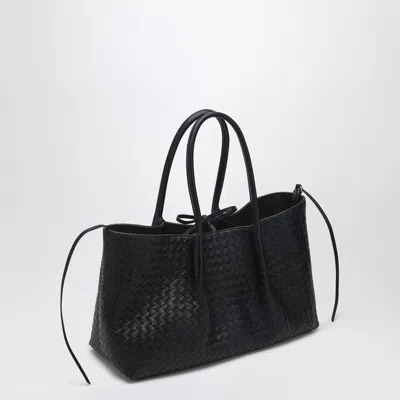 Bottega Veneta Pinacoteca Reversible Intrecciato Leather Tote In Black
