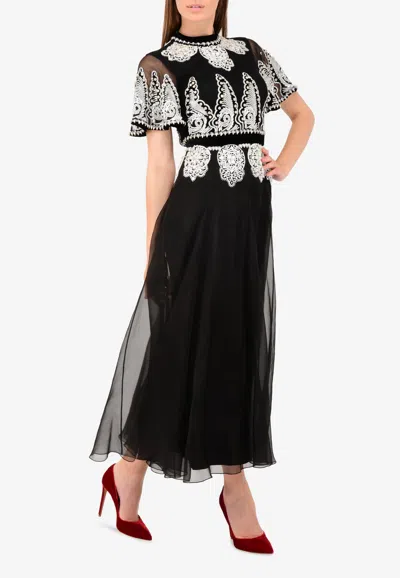 Temperley London Empire Evening Show Dress In Black