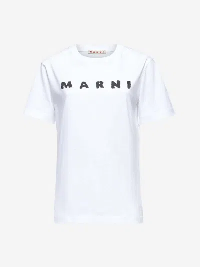 Marni Classic Short-sleeve T-shirt With Scribbled Logo