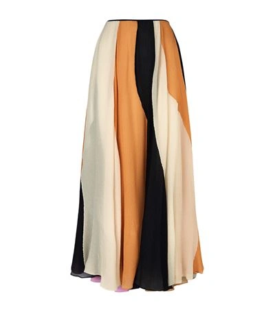 Shop Roksanda Ashford Curved Stripe Maxi Skirt