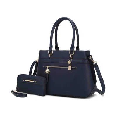 Mkf Collection By Mia K Gardenia Tote Women's Bag With Wallet Vegan Leather By Mia K In Blue