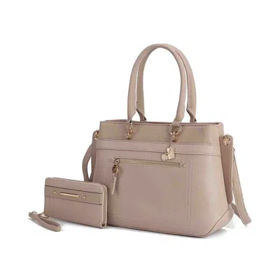 Mkf Collection By Mia K Gardenia Tote Women's Bag With Wallet Vegan Leather By Mia K In Grey