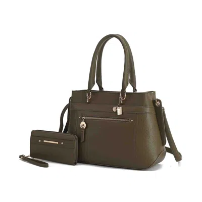 Mkf Collection By Mia K Gardenia Tote Women's Bag With Wallet Vegan Leather By Mia K In Green