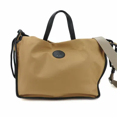 Pre-owned Hunting World Nylon Leather Handbag Shoulder Bag () In Multi