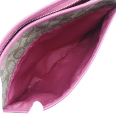 Pre-owned Coach Brown Pink Pvc Shoulder Bag () In Brown, Pink