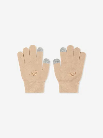 Nike Kids Futura Beanie And Glove Set In Beige