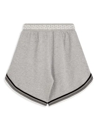 Versace Greca Detailing Shorts In Grey