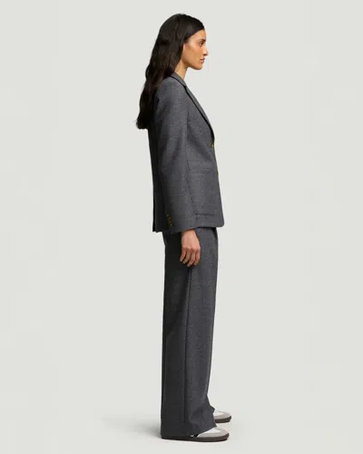 Argent Single-breasted Textured Wool Weekend Blazer In Grey
