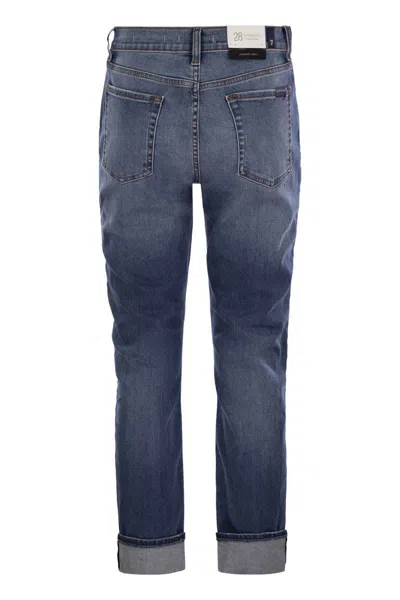7 For All Mankind Groovy Skinny Jeans In Navy