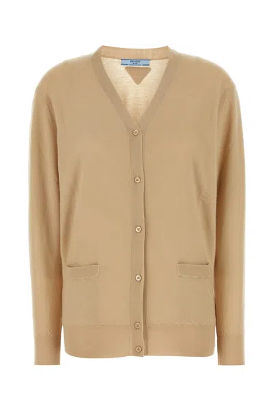 Prada Women's Beige Cashmere Cardigan